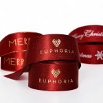 Custom Ribbon Printing – 6mm to 100mm wide custom logo/text printed satin | grosgrain | cotton | organza personalized ribbons